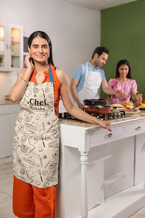 Personalized Name Kitchen Chef Apron for Men & Women