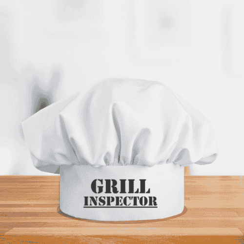 Grill Inspector Husband Apron With Chef Hat