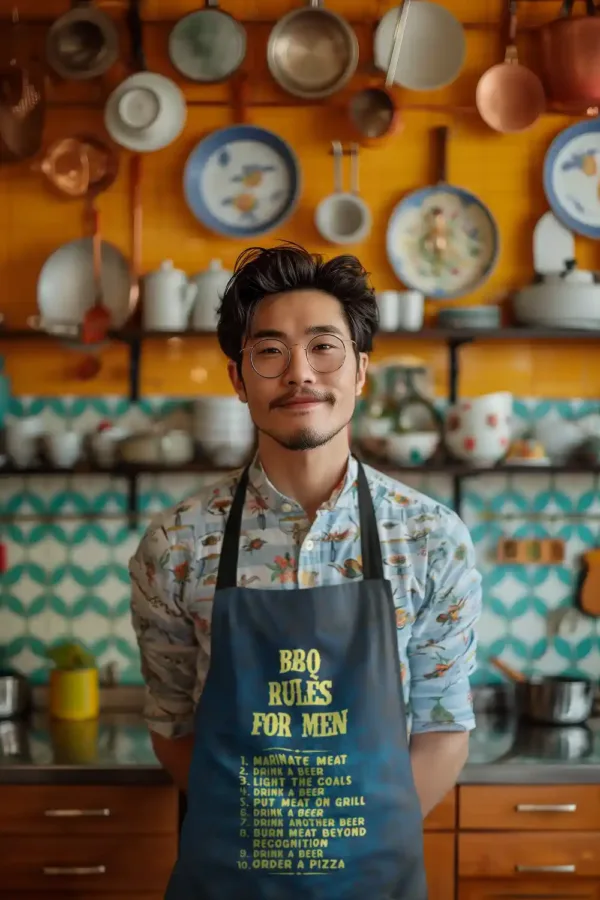 BBQ Rules For Men Husband Apron