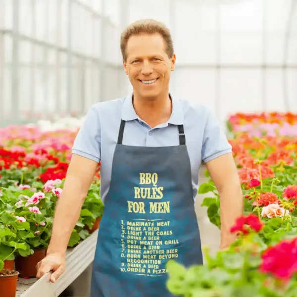 BBQ Rules For Men Husband Apron