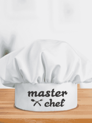 Dad master chef with chef hat