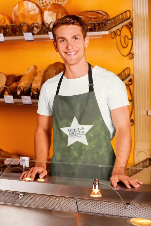 Grill Inspector Husband Apron With Chef Hat