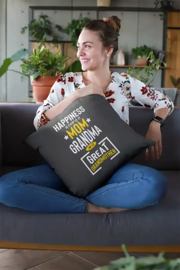 Happiness is Being Great Grandmother Cushion Cover