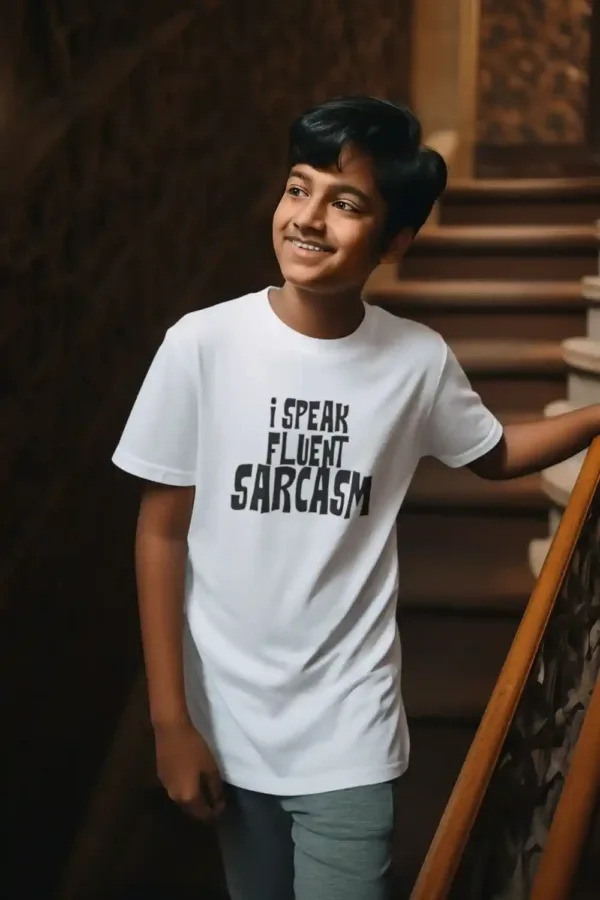 I Speak Fluent Sarcasm Unisex Drifit Kid T-shirt