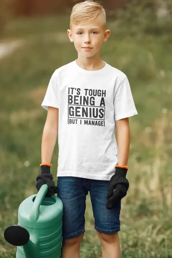 It's Tough Being A Genius Unisex Drifit Kid T-shirt