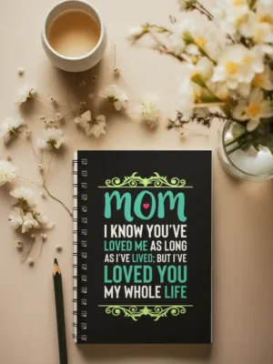 Mom, I Loved You My Whole Life Wirebound Notebook