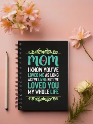 Mom, I Loved You My Whole Life Wirebound Notebook