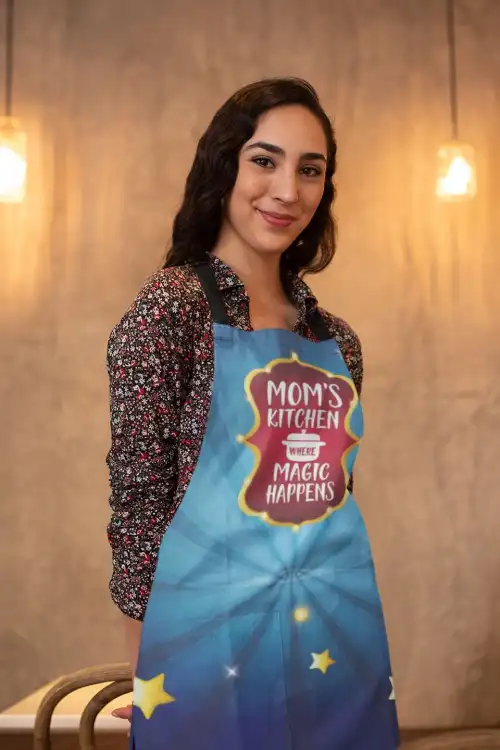 Mom's Kitchen Where Magic Happens Apron