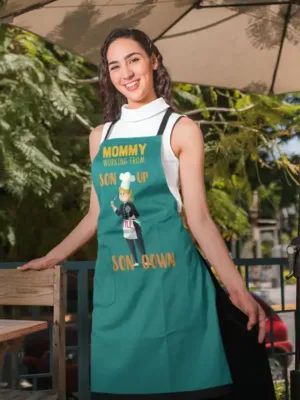 Mommy Working from Son up Apron