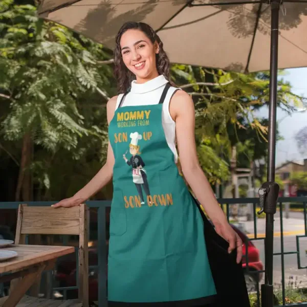 Mommy Working from Son up Apron
