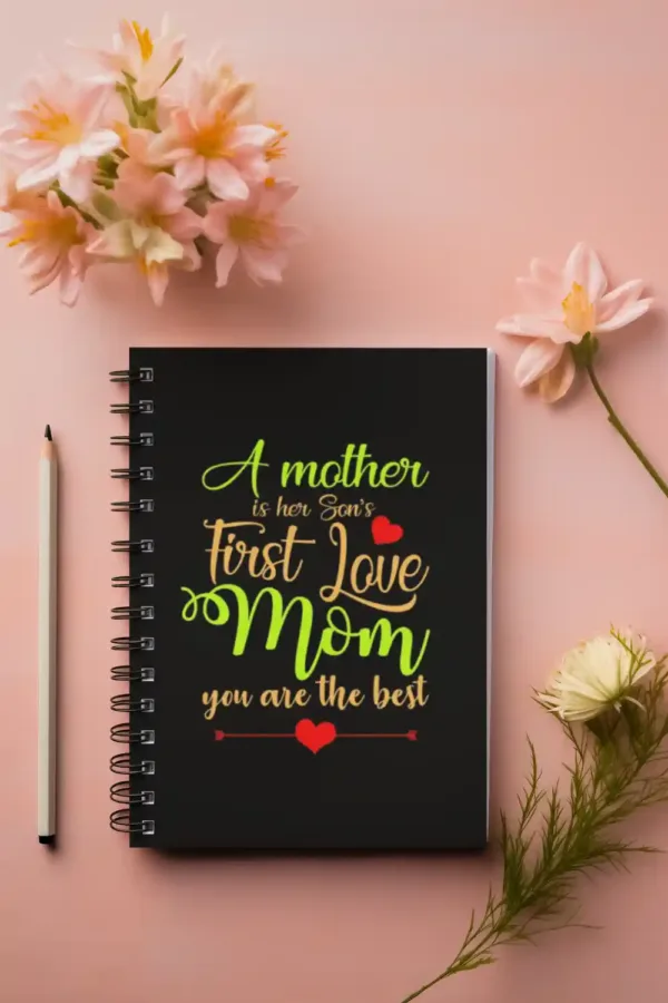 Mother is Sons First Love Wirebound Notebook