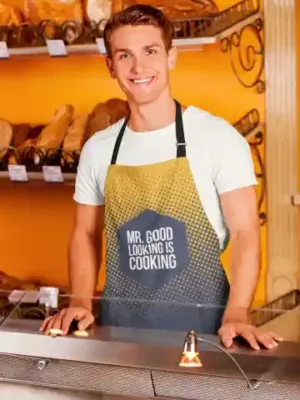 Mr. Good Looking For Cooking Husband Apron With Chef Hat