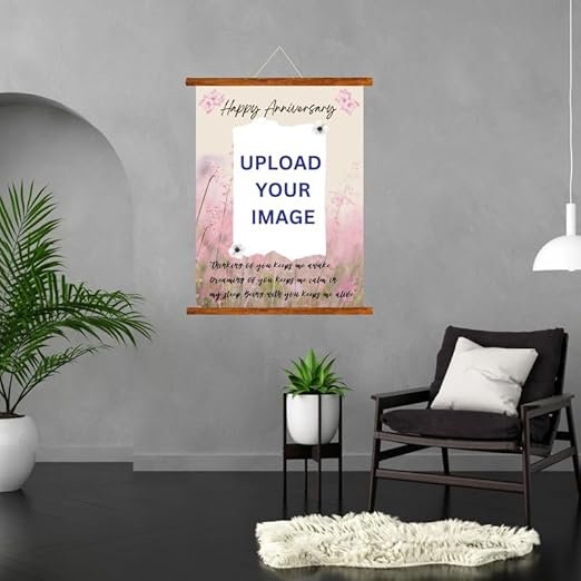 Personalized Flowers Happy Anniversary Scroll