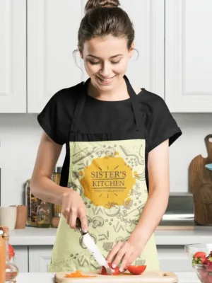 Sister's Kitchen Apron With Chef Hat