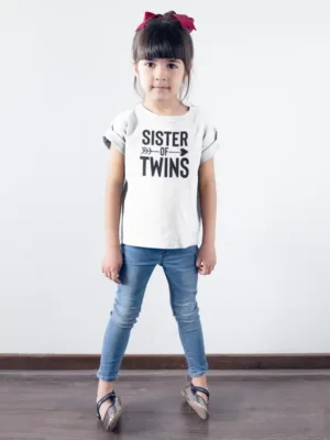 Sister Of Twins Girls Drifit T-shirt