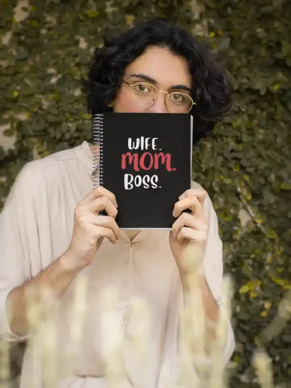 Wife Mom Boss Wirebound Notebook