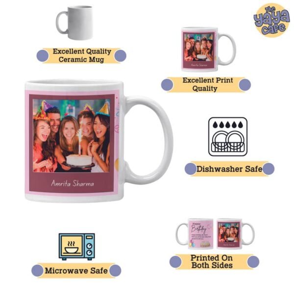 Personalized Birthday Coffee Mug Pink