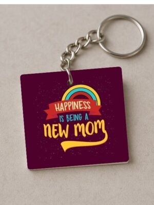 Happiness Is Being A New Mom Keychain
