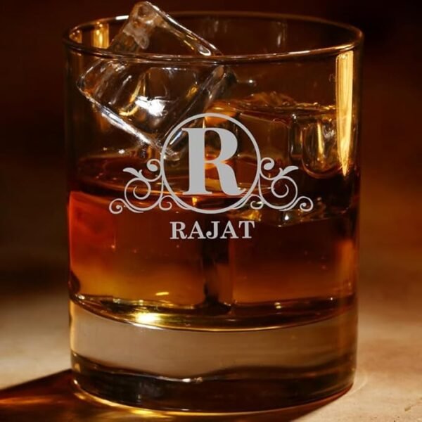 Personalized Name Engraved Whisky Glasses Design 1