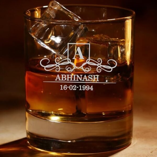 Personalized Name Engraved Whisky Glasses Design 3