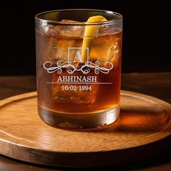 Personalized Name Engraved Whisky Glasses Design 3