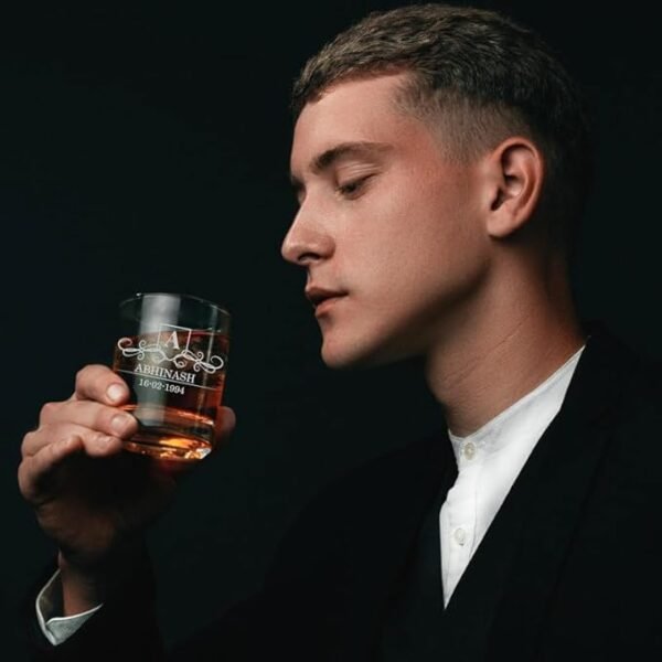 Personalized Name Engraved Whisky Glasses Design 3