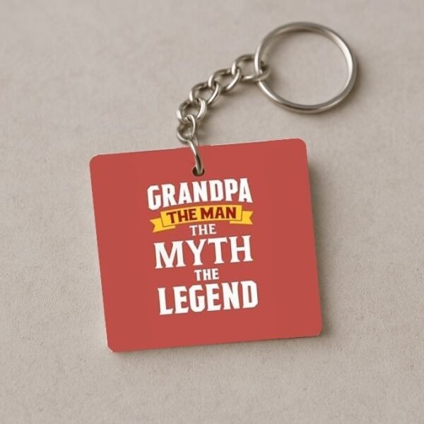 Grandpa The Man The Myth The Legend Keychain