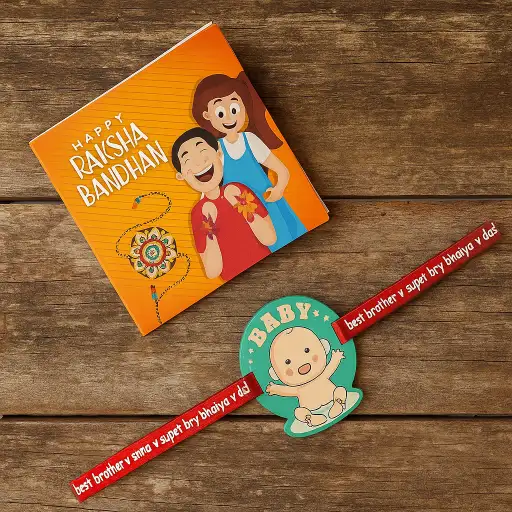 Cute Baby Kids Rakhi Gift Hamper