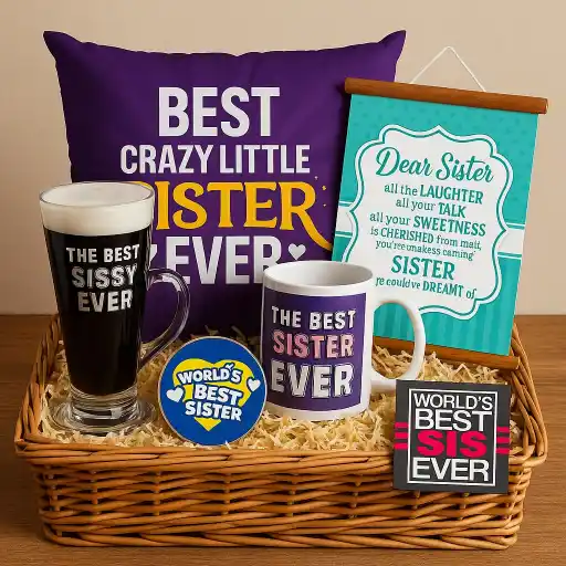 Best Crazy Little Sister Ever Rakhi Gift Hamper Set of 6