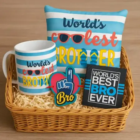 World's Coolest Brother Rakhi Gift Hamper Set