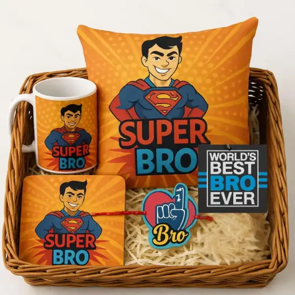 Super Bro Rakhi Gift Hamper Set