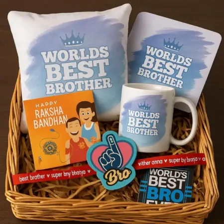 Worlds Best Brother Rakhi Gift Hamper Set
