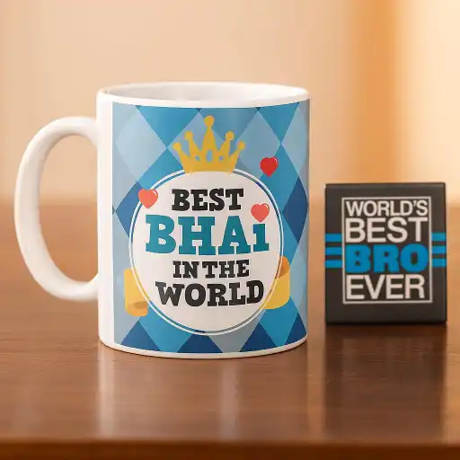Best Bhai in The World Rakhi Gift Hamper Set
