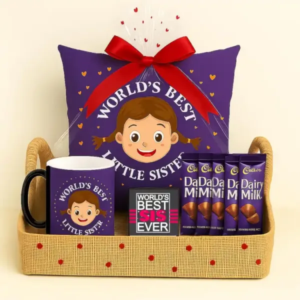 Best Little Sister Rakhi Gift Hamper Set Of 8