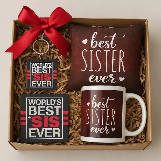 Best Sister Ever Rakhi Gift Hamper Set Of 4