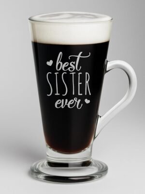 best sister ever glass