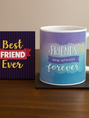 Friends are Always Forever Gift Set of 2 (Mug, Coaster) for Friends
