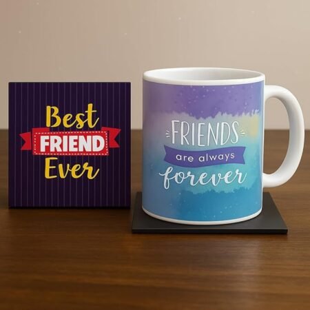 Friends are Always Forever Gift Set of 2 (Mug, Coaster) for Friends