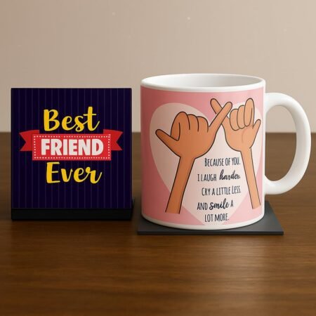 Pinky Promise Coffee Mug and Coaster for Friends