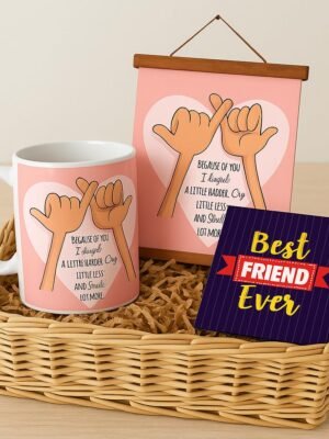 Pinky Promise Laugh Smile Best Friends Gift Hamper (Set of 3)