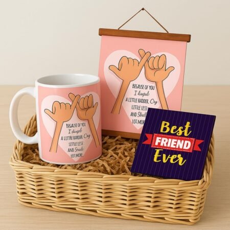 Pinky Promise Laugh Smile Best Friends Gift Hamper (Set of 3)