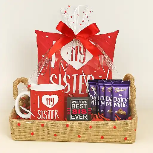 Love My Sister Rakhi Gift Hamper Set Of 8