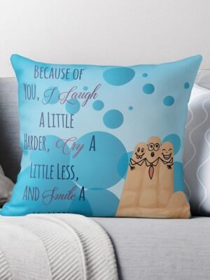 smiley friends cushion'