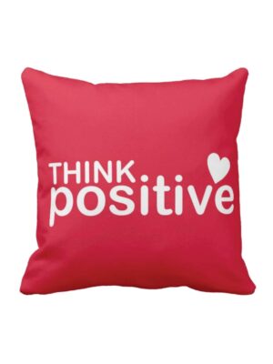12X12 inches Cushion (with Filler) Motivational Think Positive Quotess Printed Challenge Your Limits Sofa Throw Pillows
