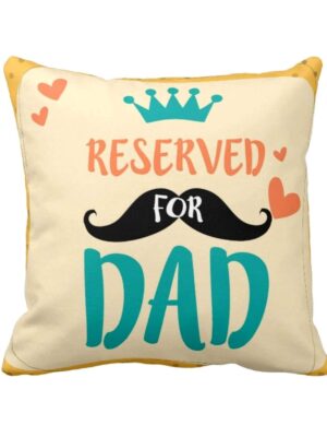 Birthday Gifts for Dad 16 x 16 inches Best Dad in The World Printed Velvet Cushion Cover Throw Pillow