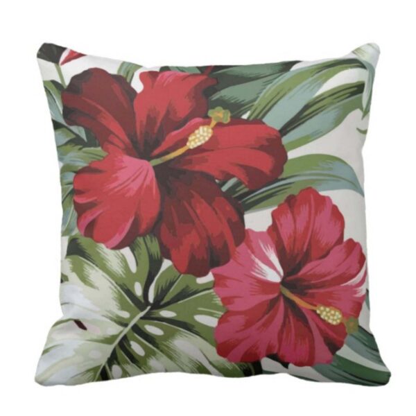 24X24 inches Set of 5 Cushion Covers Printed Floral Flower Sofa Throw Pillows Multicolor