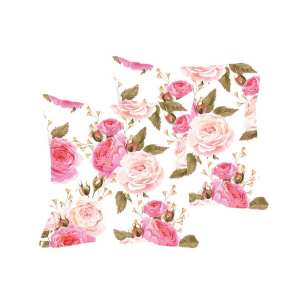 24X24 inches Set of 2 Cushion Covers Fabulous Rose Floral Flowers Printed Sofa Throw Pillows Multicolor