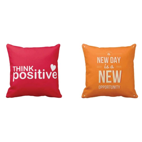 A New Day is a New Opportunity Motivational Quotes Cushion Cover Set of 2 12X12 inches