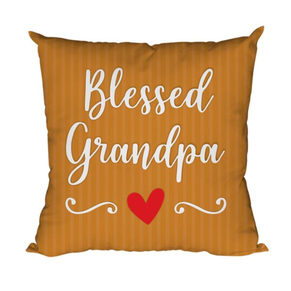 12 x 12 inches Best Dadu Ever Printed Velvet Cushion (with Filler) Throw Pillow for Grandfather