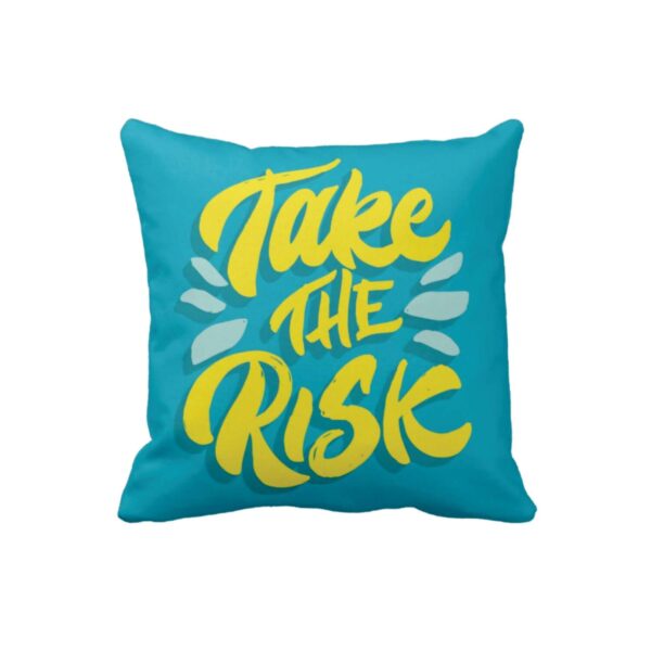 16X16 inches Set of 4 Cushion Covers Make Every Step Take a Risk Motivational Quotes Printed Sofa Throw Pillows Multicolor